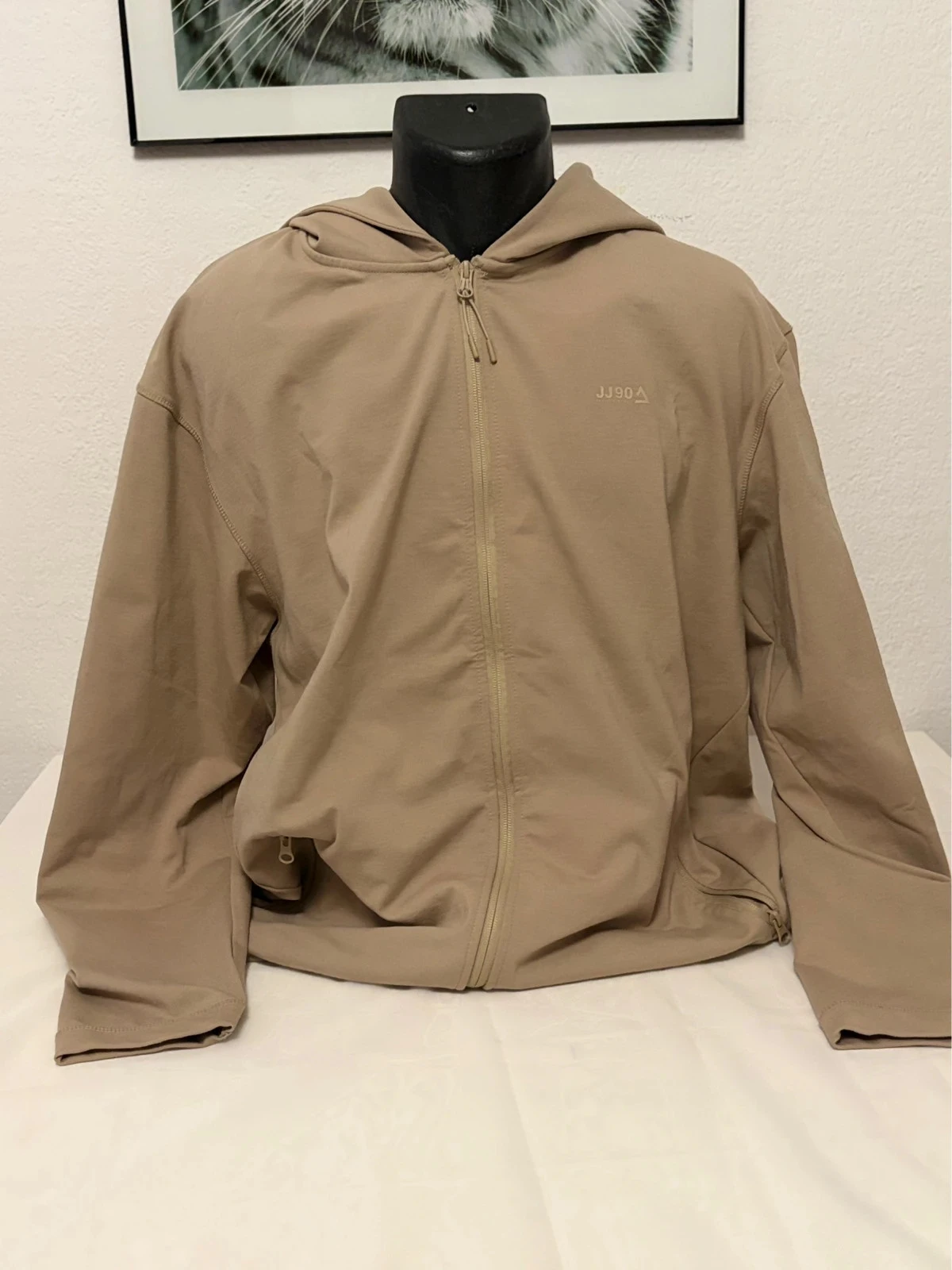 Jack & Jones Core stretch beige zip-up hoodie met capuchon voor heren XL – photo 2